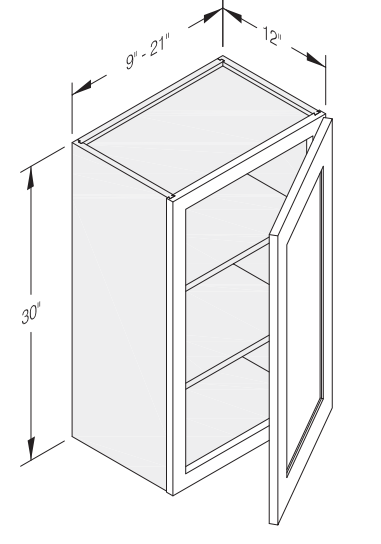 Wall Cabinet 21" W x 12" D x 30" H