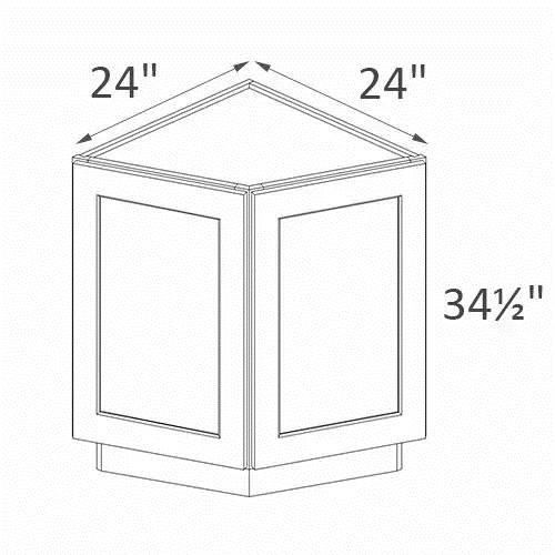 Base Return Angle Corner 24" x 24" x 34.5"