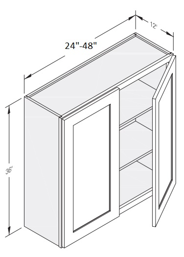 Wall Cabinet 30" W x 12" D x 36" H