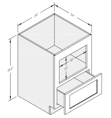 Microwave Cabinet 30" x 24" x 34.5"
