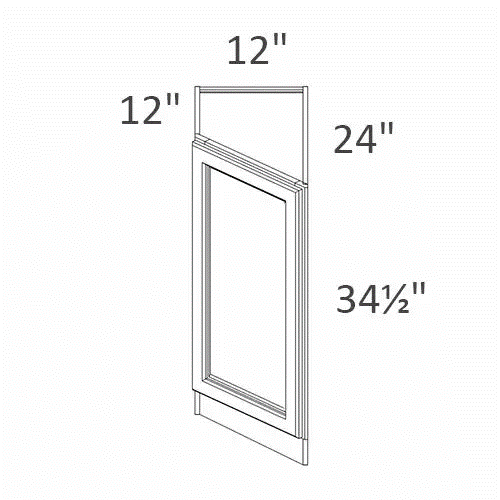 Base End Transitional Cabinet 12" x 12" x 34.5"