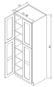 Tall Pantry 24" x 24" x 96"