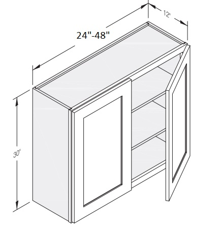 Wall Cabinet 42" W x 12" D x 30" H