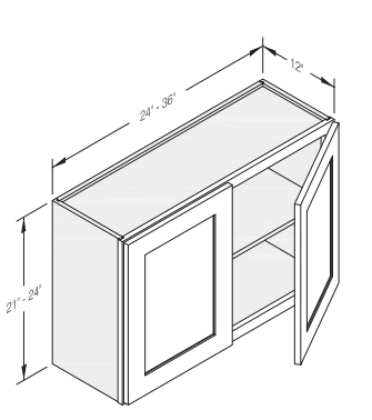 Wall Cabinet 24" W x 12" D x 24" H