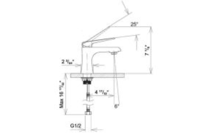 Faucet 6.69" L x 7.98" W x 7.9" H