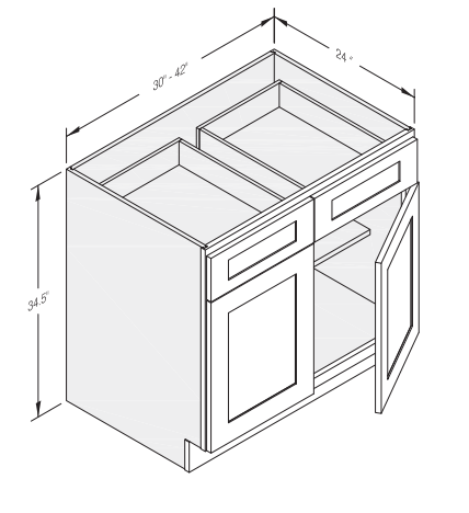Base Cabinet 36" x 24" x 34.5"