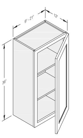 Wall Cabinet 9" W x 12" D x 36" H