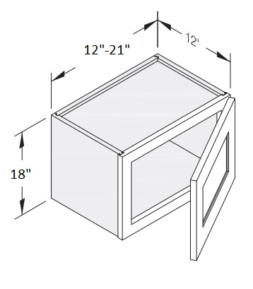 Wall Cabinet 18" W x 12" D x 18" H