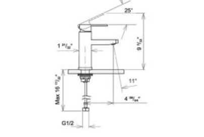 Faucet 6.45" L x 6.69" W x 9.1" H